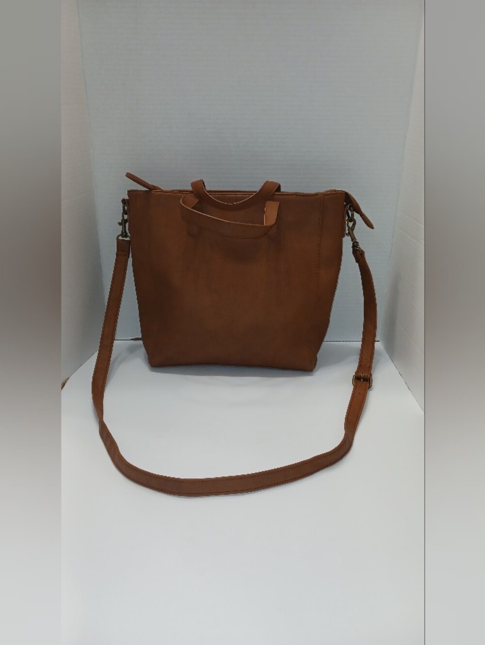 Brown Shoulder tote Bag with Crossbody Strap